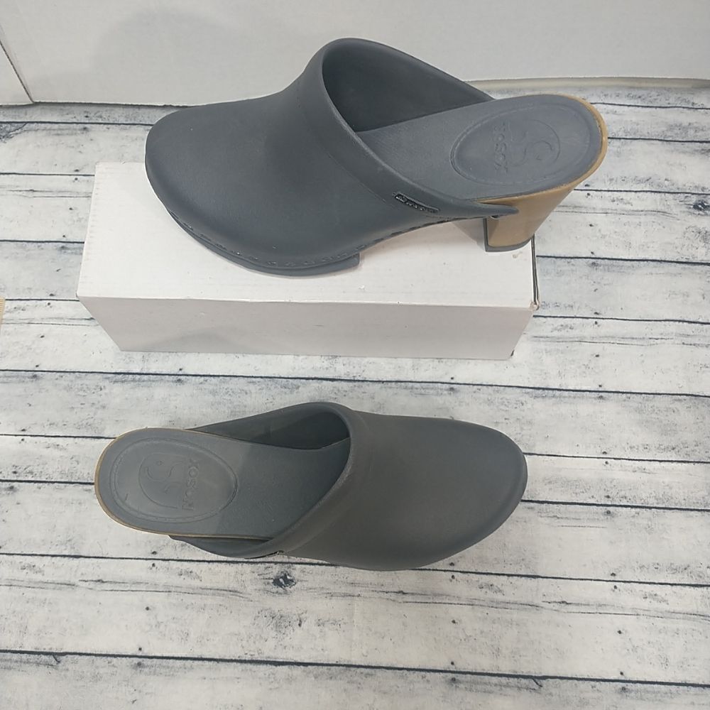 NoSoX PEPPER Mule Clog Heel, Womens SZ 10 Gray. Condition is Pre-owned. - Picture 4 of 10
